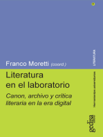 Literatura en el laboratorio: Canon, archivo y crítica literaria en la era digital