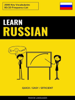 Learn Russian - Quick / Easy / Efficient: 2000 Key Vocabularies