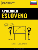 Aprender Esloveno - Rápido / Fácil / Eficaz: 2000 Vocablos Claves