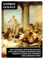 Die Theorie des Romans Ein geschichtsphilosophischer Versuch über die Formen der großen Epik