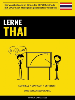 Lerne Thai - Schnell / Einfach / Effizient: 2000 Schlüsselvokabel