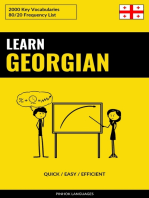 Learn Georgian - Quick / Easy / Efficient: 2000 Key Vocabularies