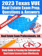 2023 Texas VUE Real Estate Exam Prep Questions & Answers