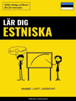 Lär dig Estniska - Snabbt / Lätt / Effektivt: 2000 viktiga ordlistor