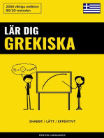 Lär dig Grekiska - Snabbt / Lätt / Effektivt: 2000 viktiga ordlistor