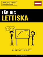 Lär dig Lettiska - Snabbt / Lätt / Effektivt: 2000 viktiga ordlistor
