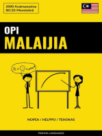 Opi Malaijia - Nopea / Helppo / Tehokas: 2000 Avainsanastoa