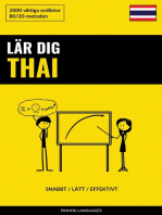 Lär dig Thai - Snabbt / Lätt / Effektivt: 2000 viktiga ordlistor