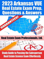 2023 Arkansas VUE Real Estate Exam Prep Questions & Answers: Study Guide to Passing the Salesperson Real Estate License Exam Effortlessly