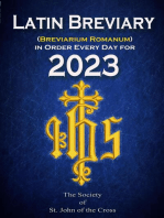 Latin Breviary (Breviarium Romanum) Every Day, in Order for 2023