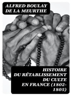 Histoire du rétablissement du culte en France (1802-1805)