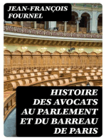 Histoire des avocats au parlement et du barreau de Paris