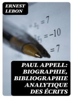 Paul Appell: Biographie, Bibliographie Analytique des Écrits