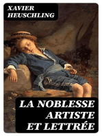 La Noblesse Artiste et Lettrée: Une étude historique