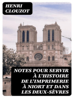 Notes pour servir à l'histoire de l'imprimerie à Niort et dans les Deux-Sèvres