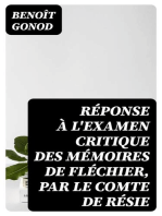 Réponse à l'Examen critique des mémoires de Fléchier, par le comte de Résie