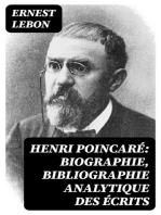 Henri Poincaré: Biographie, Bibliographie Analytique des Écrits