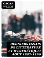 Derniers essais de littérature et d'esthétique: août 1887-1890