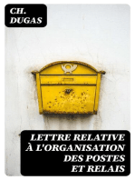 Lettre relative à l'organisation des postes et relais