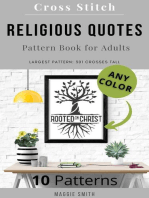 Religious Quotes | Cross Stitch Pattern Book for Adults
