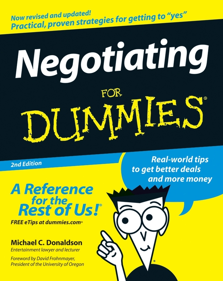 Read Negotiating For Dummies Online by Donaldson and David Frohnmayer