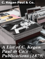 A List of C. Kegan Paul & Co.'s Publications [1879]