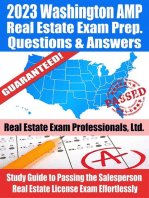 2023 Washington AMP Real Estate Exam Prep Questions & Answers: Study Guide to Passing the Salesperson Real Estate License Exam Effortlessly