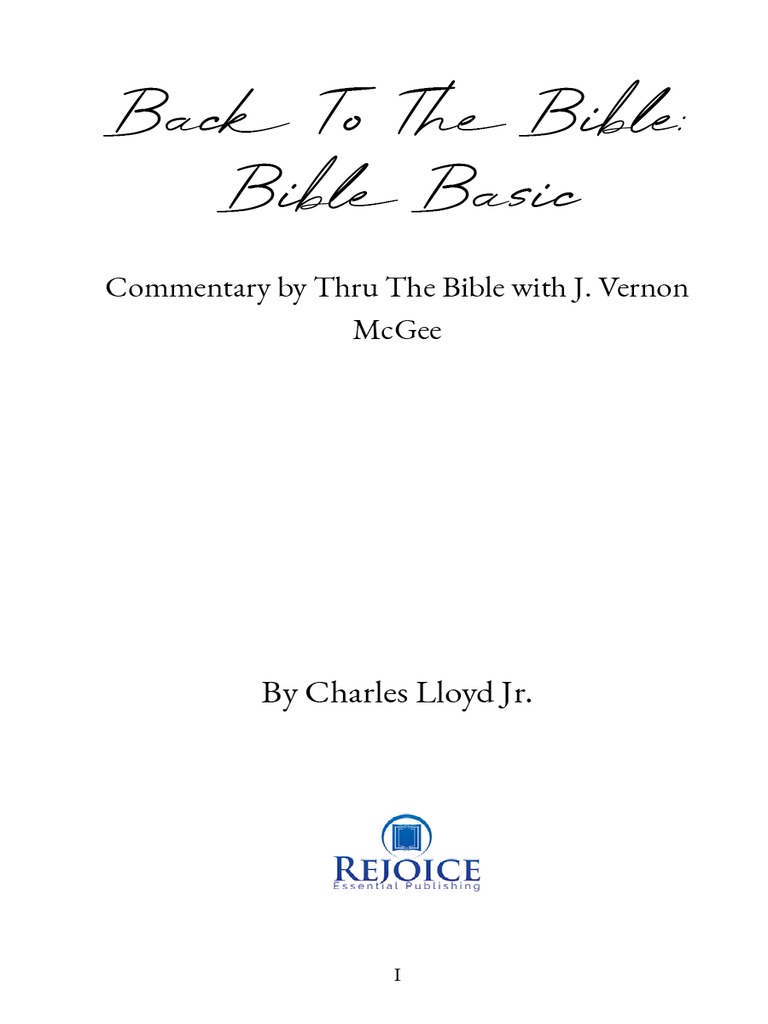 Back To The Bible Bible Basic by Charles Lloyd (Ebook) - Read free for ...