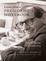Leaves from a President's Notebook: Lessons on Life and Leadership