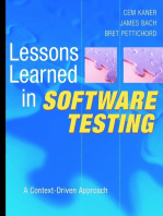 Lessons Learned in Software Testing: A Context-Driven Approach