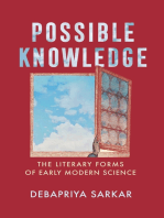 Possible Knowledge: The Literary Forms of Early Modern Science