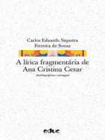 A lírica fragmentária de Ana Cristina Cesar: Autobiografismo e montagem