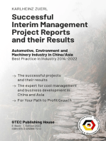 Successful Interim Management Project Reports and their Results: Automotive, Environment and Machinery Industry in China/Asia