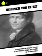 Heinrich von Kleist's politische Schriften und andere Nachträge zu seinen Werken