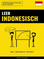 Leer Indonesisch - Snel / Gemakkelijk / Efficiënt: 2000 Belangrijkste Woorden