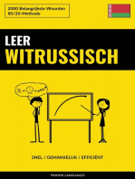 Leer Witrussisch - Snel / Gemakkelijk / Efficiënt: 2000 Belangrijkste Woorden