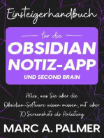 Einsteigerhandbuch für die Obsidian-Notiz-App und Second Brain: Alles, was Sie über die Obsidian-Software wissen müssen, mit über 70 Screenshots als Anleitung