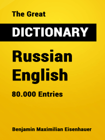The Great Dictionary Russian - English by Benjamin Maximilian ...