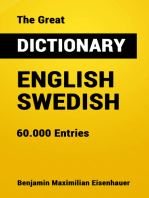 The Great Dictionary English - Swedish