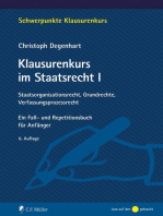 Klausurenkurs im Staatsrecht I: Staatsorganisationsrecht, Grundrechte, Verfassungsprozessrecht. Ein Fall- und Repetitionsbuch für Anfänger, eBook