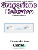 Desenvolvendo Um Conversor De Ano Do Calendário Gregoriano Para Hebraico Programado Em Visual C#