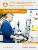 Preparación de máquinas, equipos y herramientas en operaciones de mecanizado por corte y conformado. FMEH0209
