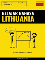 Belajar Bahasa Lithuania - Pantas / Mudah / Cekap: 2000 Perbendaharaan Kata Utama