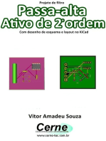 Projeto De Filtro Passa-alta Ativo De 2o Ordem Com Desenho De Esquema E Layout No Kicad