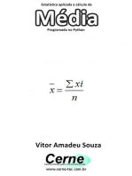 Estatística Aplicada A Cálculo De Média Programado No Python