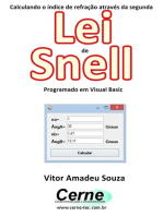 Calculando O Índice De Refração Através Da Segunda Lei De Snell Programado Em Visual Basic