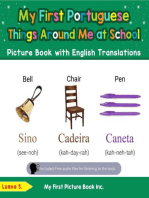 My First Portuguese Things Around Me at School Picture Book with English Translations