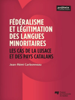 Fédéralisme et légitimation des langues minoritaires: Les cas de la Lusace et des pays catalans