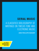 Serial Music: A Classified Bibliography of Writings on Twelve-Tone and Electronic Music