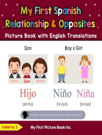 My First Spanish Relationships & Opposites Picture Book with English Translations: Teach & Learn Basic Spanish words for Children, #11